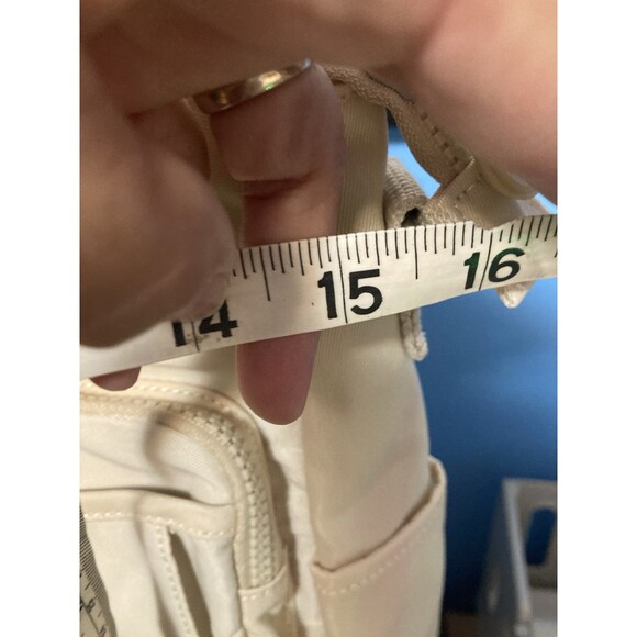 Tote Messenger Bag Shoulder Bag Satchel Canvas White Cream Zipper Compts - Picture 15 of 16